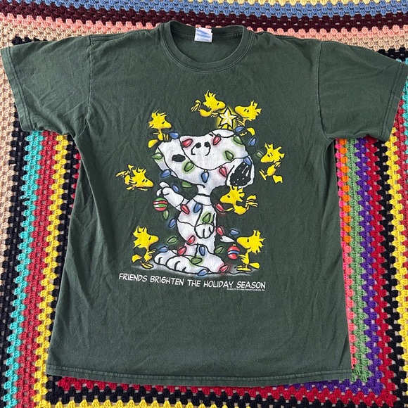 Vintage Y2K Snoopy Christmas Friends Woodstock Peanuts Graphic T-Shirt X… - Picture 4 of 11